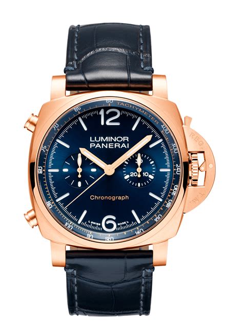 panerai luminor chrono goldtech blu notte|luminor chrono goldtech 44mm.